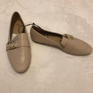 Nude and gold H&M loafers